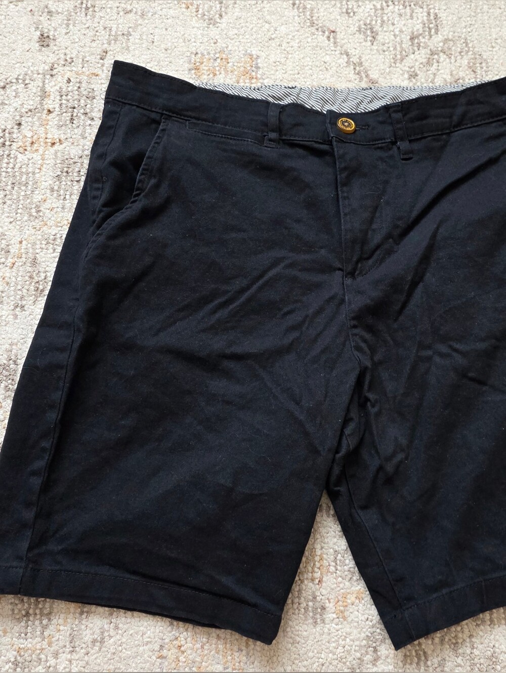 Jachs Black Bermuda Shorts with Button Waist